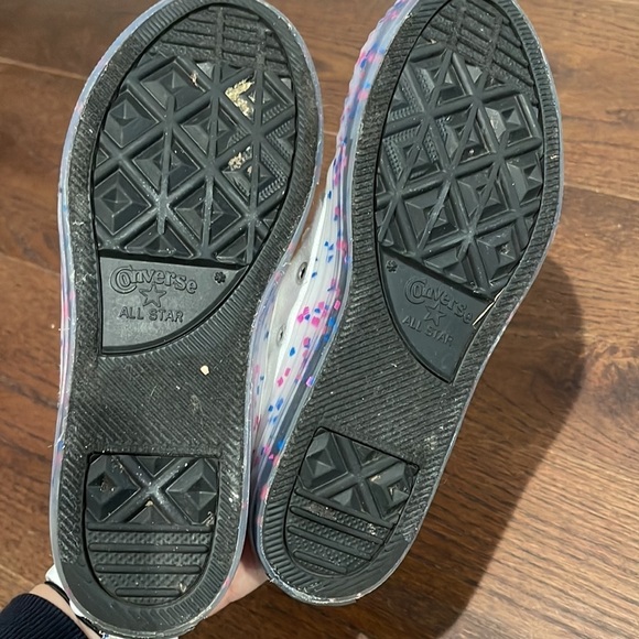 Girls Converse White Fabric Size 3 - Picture 4 of 5
